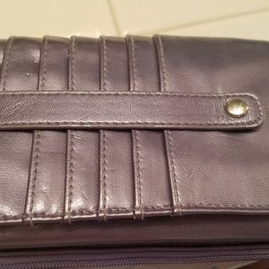 Purple leather wallet